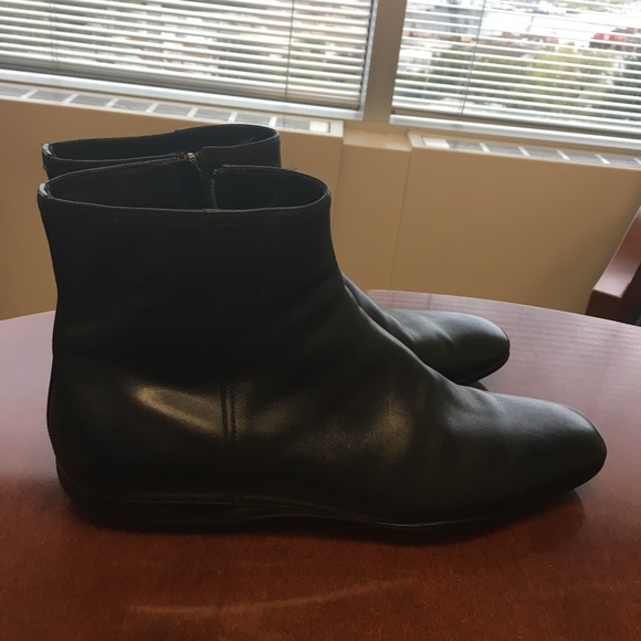 Prada Men Ankle Boots Black Leather 9.5 - Picture 1 of 5
